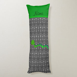Coussins Longs Bulles nommées personnalisées de gris de serpent