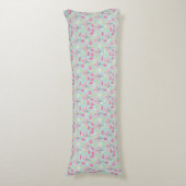 Coussins Longs Bunnies et fleurs roses (devant Vertical)