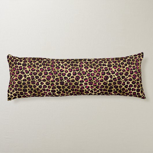 Coussins Longs Burgundy et Gold Leopard Series Design 2 (Dos)