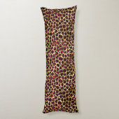 Coussins Longs Burgundy et Gold Leopard Series Design 2 (Dos (Vertical))