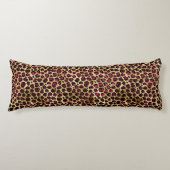 Coussins Longs Burgundy et Gold Leopard Series Design 2 (Devant)