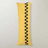 Coussins Longs Cabine jaune à damiers motif (Devant (Vertical))