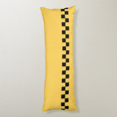 Coussins Longs Cabine jaune à damiers motif (Dos (Vertical))