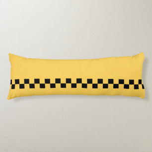 Coussins Longs Cabine jaune à damiers motif