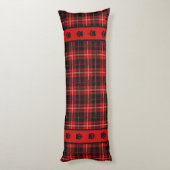 Coussins Longs Cabine Ours rouge et noir plaid (Dos (Vertical))