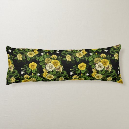 Coussins Longs Caché en rose, jaune et vert (Dos)