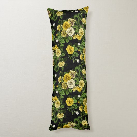 Coussins Longs Caché en rose, jaune et vert (Dos (Vertical))