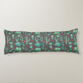 Coussins Longs cactus and ladybutern pattern - black background (Dos)