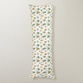 Coussins Longs Cactus pointillés sur blanc (Devant (Vertical))
