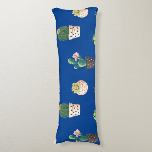 Coussins Longs Cactus Succulents à Dessrt Vert dans les pots (Devant (Vertical))