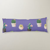 Coussins Longs Cactus Succulents à Dessrt Vert dans les pots (Dos)