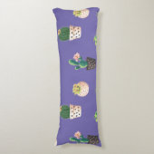 Coussins Longs Cactus Succulents à Dessrt Vert dans les pots (Devant (Vertical))