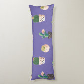 Coussins Longs Cactus Succulents à Dessrt Vert dans les pots (Dos (Vertical))