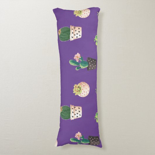 Coussins Longs Cactus Succulents à Dessrt Vert dans les pots (Devant (Vertical))