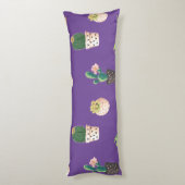 Coussins Longs Cactus Succulents à Dessrt Vert dans les pots (Dos (Vertical))