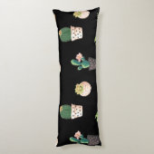 Coussins Longs Cactus Succulents à Dessrt Vert dans les pots (Dos (Vertical))