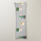 Coussins Longs Cactus Succulents à Dessrt Vert dans les pots (Dos (Vertical))