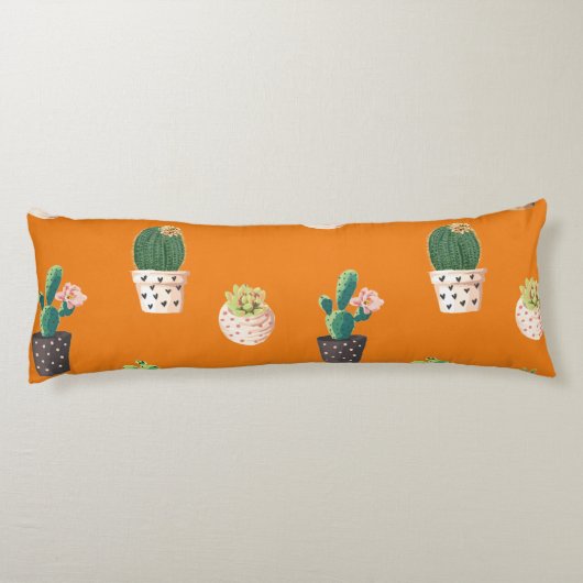 Coussins Longs Cactus Succulents à Dessrt Vert dans les pots (Dos)