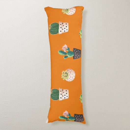 Coussins Longs Cactus Succulents à Dessrt Vert dans les pots (Devant (Vertical))