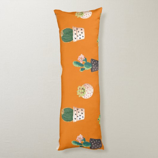 Coussins Longs Cactus Succulents à Dessrt Vert dans les pots (Dos (Vertical))