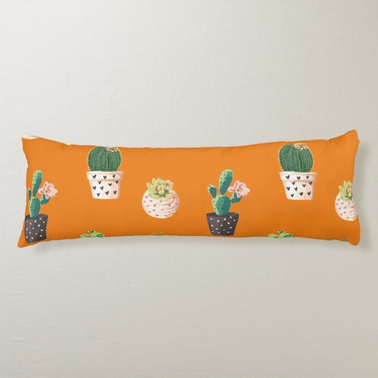 Coussins Longs Cactus Succulents à Dessrt Vert dans les pots (Devant)