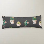 Coussins Longs Cactus Succulents à Dessrt Vert dans les pots (Dos)