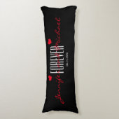 Coussins Longs Cadeaux de mariage monogramme personnel (Devant (Vertical))