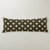 Coussins Longs Café Mocha Neutral Fleur de Lys (Devant)