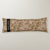Coussins Longs Cailloux de camouflage du désert, Votre nom, Perso (Dos)