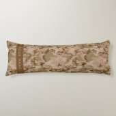 Coussins Longs Cailloux de camouflage du désert, Votre nom, Perso (Devant)