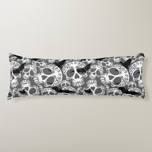 Coussins Longs Calaveras décoratives Halloween (Devant)