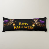 Coussins Longs Call twin witch kittens whimsical happy Halloween  (Devant)