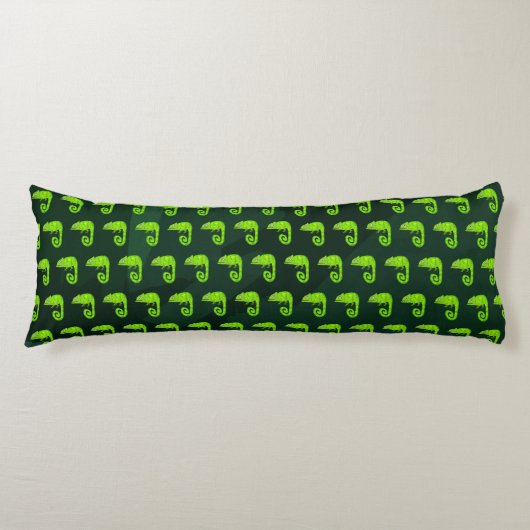 Coussins Longs Caméléon vert mignon (Devant)