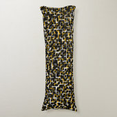 Coussins Longs Camion numérique noir blanc Motif jaune (Devant (Vertical))