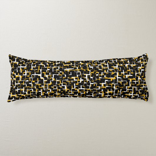 Coussins Longs Camion numérique noir blanc Motif jaune (Devant)