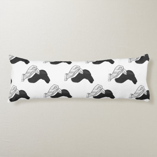 Coussins Longs Camion Silhouette à la main (Devant)