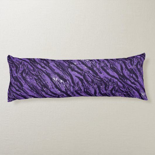 Coussins Longs Camo à rayures violettes (Dos)