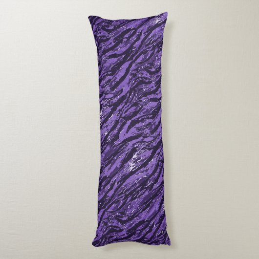 Coussins Longs Camo à rayures violettes (Dos (Vertical))