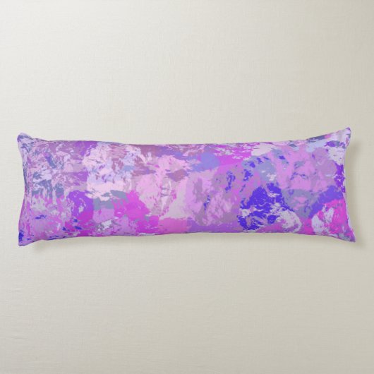 Coussins Longs Camo Abstrait tendance rose violet bleu (Dos)