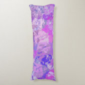 Coussins Longs Camo Abstrait tendance rose violet bleu (Devant (Vertical))