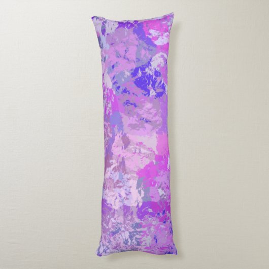 Coussins Longs Camo Abstrait tendance rose violet bleu (Dos (Vertical))