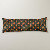 Coussins Longs Camo foncé avec cerf et collier (double face) (Dos)