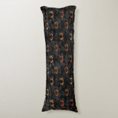 Coussins Longs Camo foncé avec cerf et collier (double face) (Devant (Vertical))