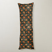 Coussins Longs Camo foncé avec cerf et collier (double face) (Dos (Vertical))