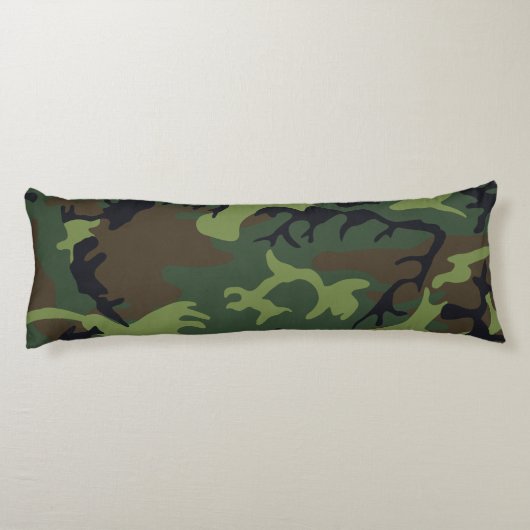Coussins Longs Camo Militaire Forêt Verte (Dos)