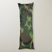 Coussins Longs Camo Militaire Forêt Verte (Dos (Vertical))