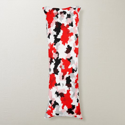 Coussins Longs Camo noir rouge noir noir Conception abstraite (Devant (Vertical))
