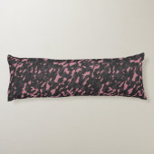 Coussins Longs camouflage abstrait rose et gris (Dos)
