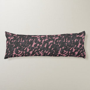 Coussins Longs camouflage abstrait rose et gris