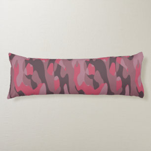 Coussins Longs Camouflage abstrait rose et mauve